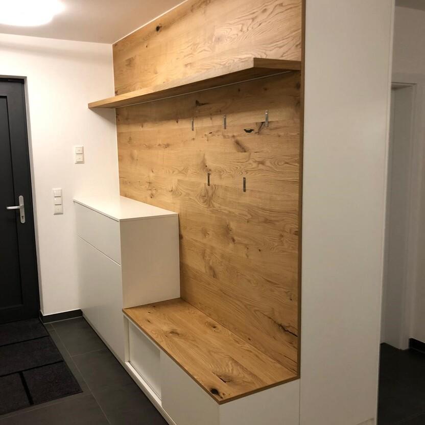Garderobe Holz Weiß